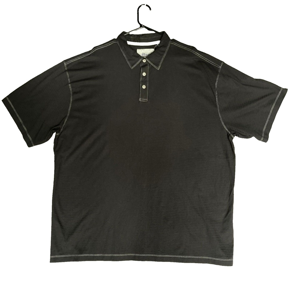 Pronto Uomo White Stitch Polo Mens 3XL Preppy Casual Streetwear Black NWT $65